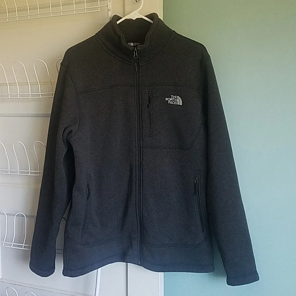 The North Face Jacket Gordon Lyon Gray Full Zip Jacket Fleece Size Large